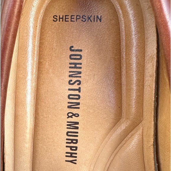 Johnston & Murphy Leather 11.5 M Penny Loafers Slip-On Brown Made in Brazil - Picture 7 of 13